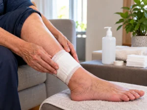 Prevenção da erisipela com cuidados na pele e na perna